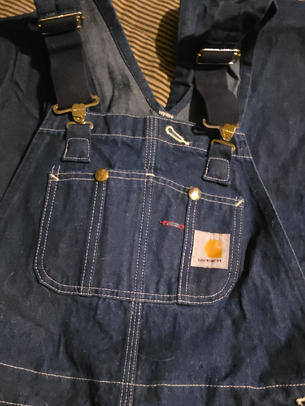 Mens Carhart Overalls. Sz 34 X 34. New w/o Tag. Lightweight Summer. 100 % Cotton